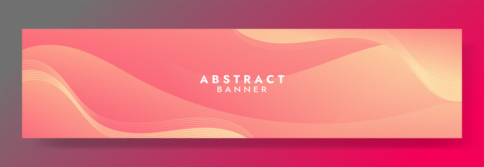 Abstract Pink Fluid Banner Template. Modern background design. gradient color. Purple Dynamic Waves. Liquid shapes composition. Fit for banners