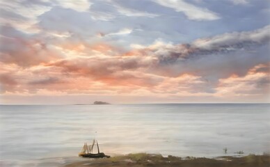 3d rendering of a seascape