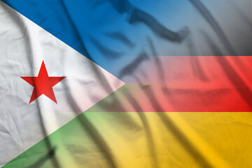Djibouti and Germany political flag international contract DEU DJI