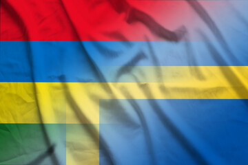 Mauritius and Sweden national flag transborder contract SWE MUS