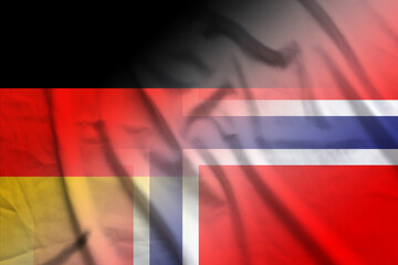 Germany and Norway national flag international contract NOR DEU