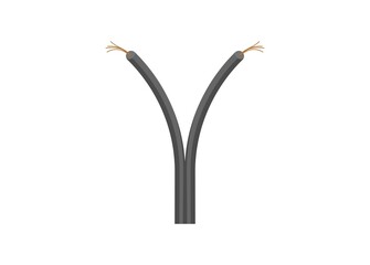 Peeled wire. Simple flat illustration