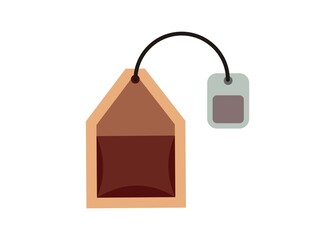 Tea bag. Simple flat illustration