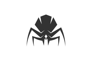 Black spider logo design icon symbol silhouette