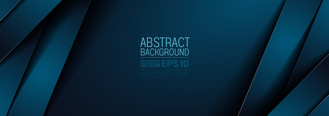 luxury abstract background blue colort straight line overlap layer  shadow gradients  dark space composition, simple minimal shapes illustration for application banner, flyer cover media, template des