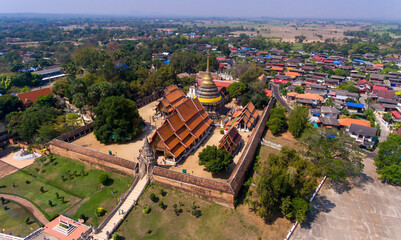 aerial view of Wat Phra That Lampang Luang - 514323847