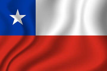 Flag of Chile. Chilean national symbol in official colors. Template icon. Abstract vector background