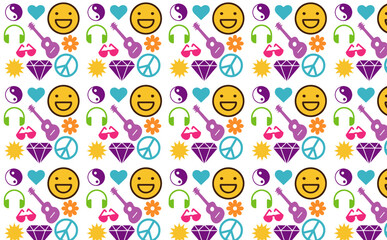 Hippie wallpaper, colorful wrapping paper
