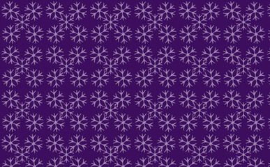 Snowflake tapestry on purple background