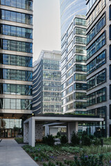 Obraz na płótnie Canvas Modern office buildings in the financial district