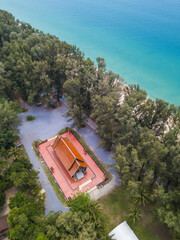 Tha Sai Temple teak monastery In Phang-nga