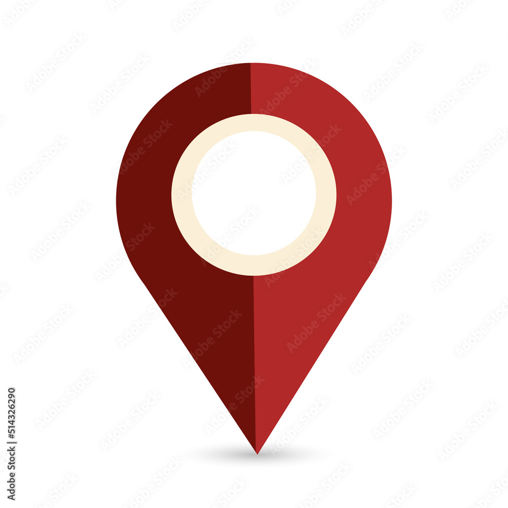 Aufkleber red maps pin. location map icon. location pin. pin icon vector