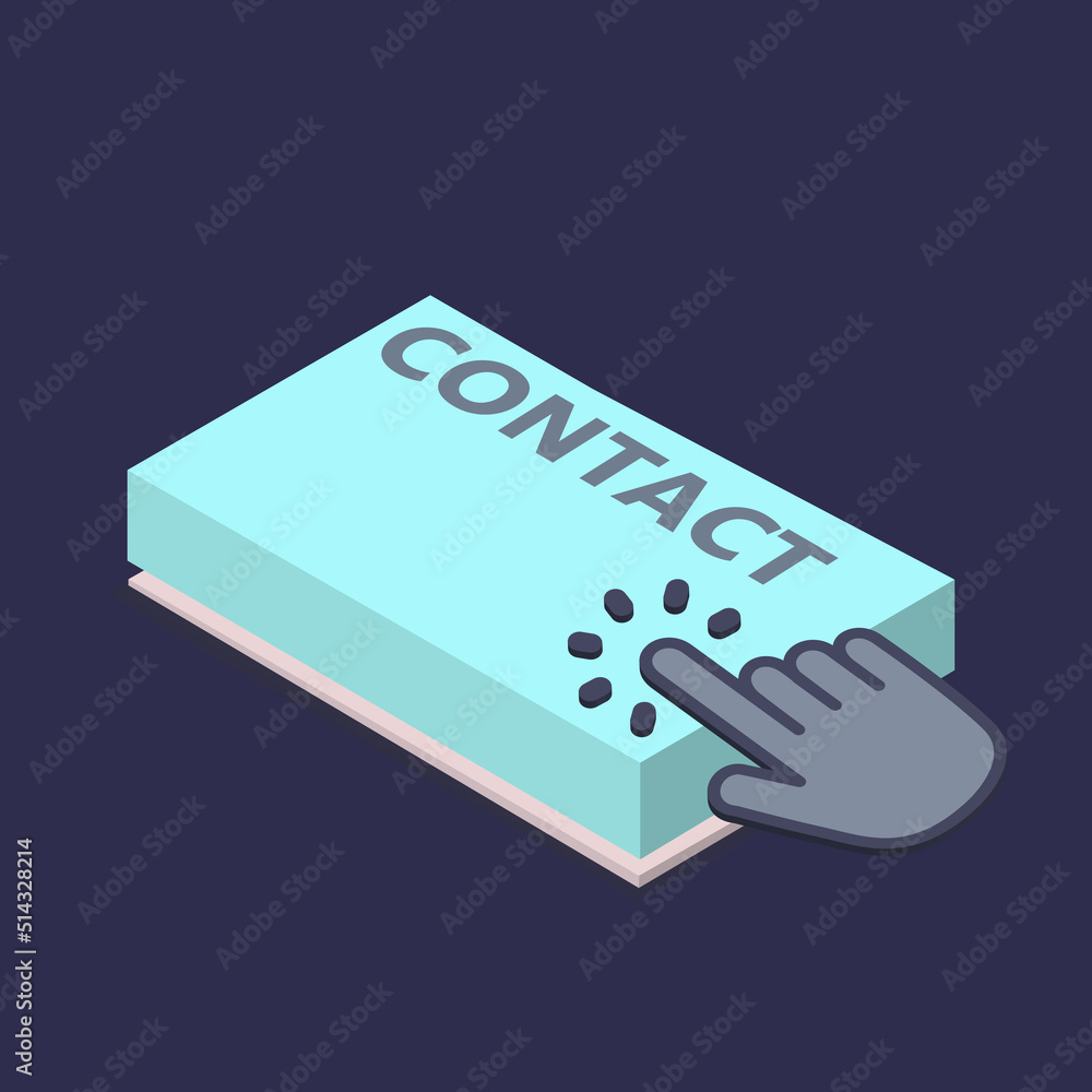Fototapete 3D keyboard buttons contact. Click key on laptop keyboard