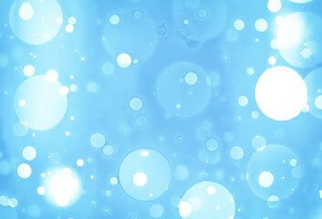 Beautiful abstract close up blue soap bubbles on white background, blue bubble texture, white...