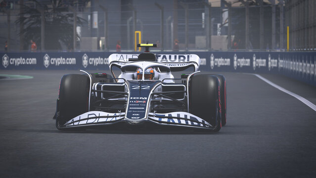 Alpha Tauri F1 car 3D Illustration, 30 Jun, 2022, Sao Paulo, Brazil.