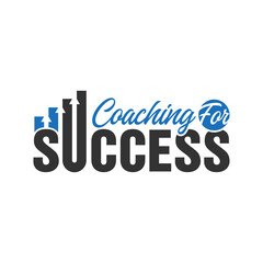 successful business coaching illustration logo