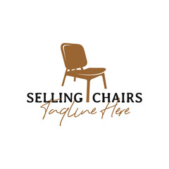 interior furniture sale illustration logo
