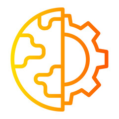 Gear gradient icon