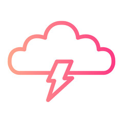 Thunder gradient icon