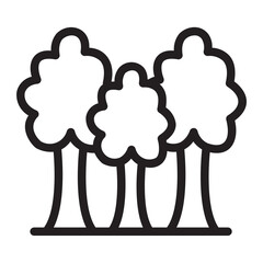 Forest line icon