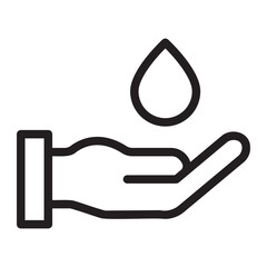 Save Water line icon