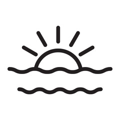 Sunset line icon
