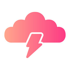 Thunder gradient icon