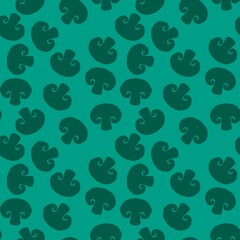 Mushrooms seamless champignons pattern for fabrics and wrapping paper and kids and kitchen