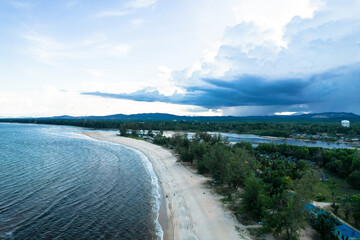 Aerial view of beach in Pahang , Malaysia