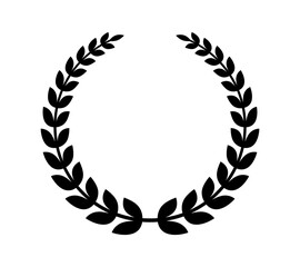 Laurel wreath icon vector illustration. Award, honor and victory concept.
