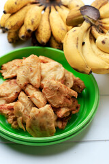 Pisang Goreng or Fried Banana, Popular Street Food in South East Asia