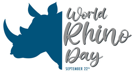 World Rhino Day September 22 Banner