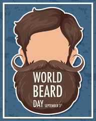 World Beard Day September 3 Poster Template