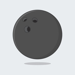 Bowling Ball Cartoon Vector Illustration. Bowling Flat Icon Outline