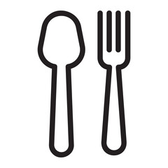 cutlery line icon