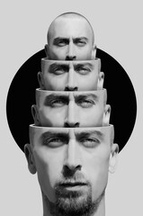 Surrealistic portrait of a man