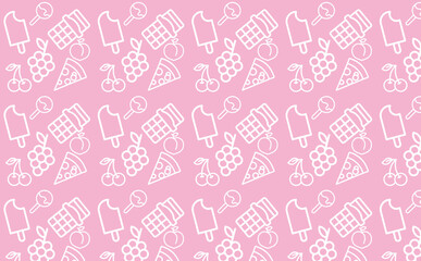 Pink food wallpaper, wrapping paper