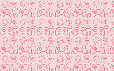 Pink gamer wallpaper, gift wrap for gamers