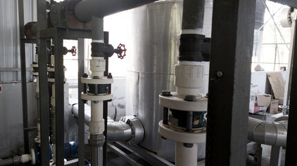 Valve and pipe line for hot water circulation.