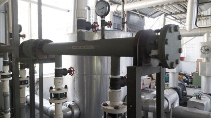 Valve and pipe line for hot water circulation.