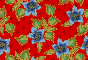 Möbelaufkleber Indonesian batik motifs with very distinctive, exclusive plant patterns. vector EPS 10 © Niyaska