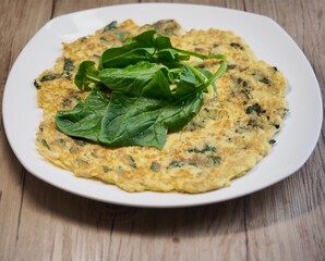 한국음식 계란채소 부핌개