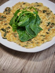 한국음식 계란채소 부핌개