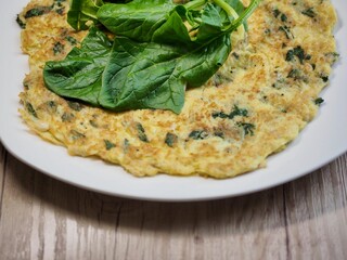 한국음식 계란채소 부핌개