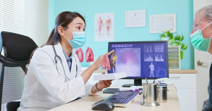doctor show lung model