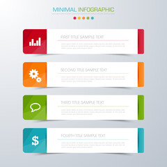 Business infographic template the concept is circle option step with full color icon can be used for diagram infograph chart business presentation or web , Vector design element illustration