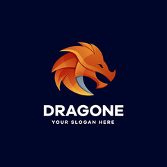 Illustration Dragon Gradient Logo