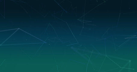 Network of connections against black background