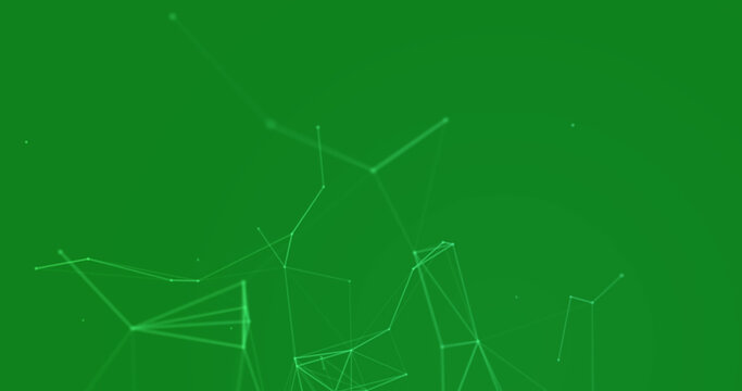 Network of connections against green background