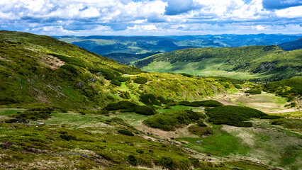 Fototapeta na wymiar Summer landscape of Rodna (Rodnei) mountains, Carpathians, Romania.